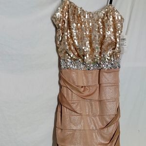 City triangle size 5 mini evening dress body con wedding Glitter Sequin Shiny